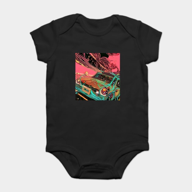 Cartoon 70s Car Heritage Baby Bodysuit by animegirlnft